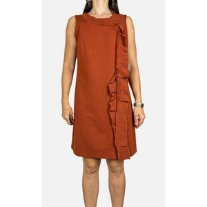 VERONIKA MAINE Rt Sleeveless Ponte Ruffle Shift Dress